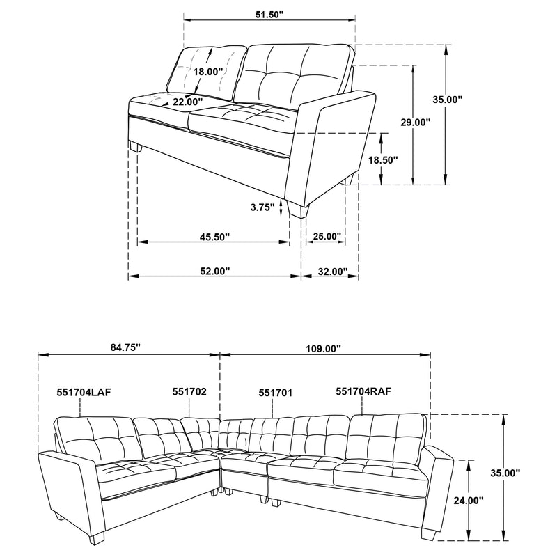 Georgina Sectional Loveseat