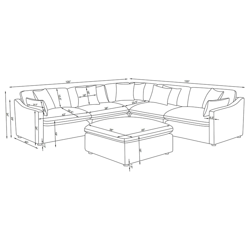 Hobson 6 Piece Sectionals