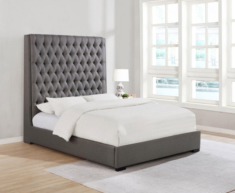 Camille Tall Tufted California King, E.King & Queen Bed Grey image