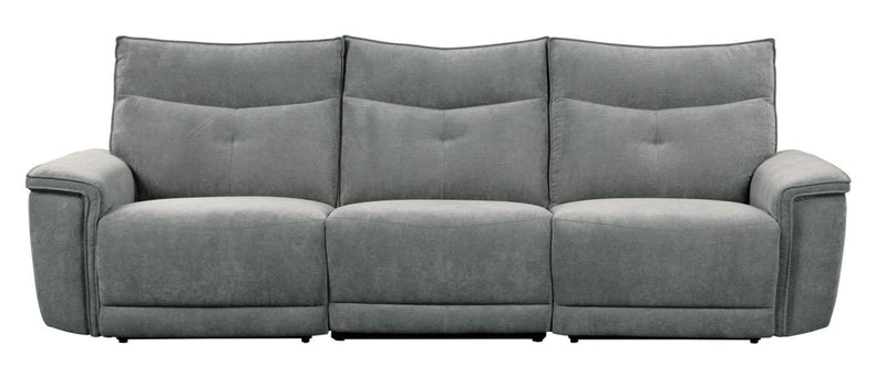Tesoro Power Double Reclining Sofa w/ Power Headrests in Dark Gray 9509DG-3PWH*
