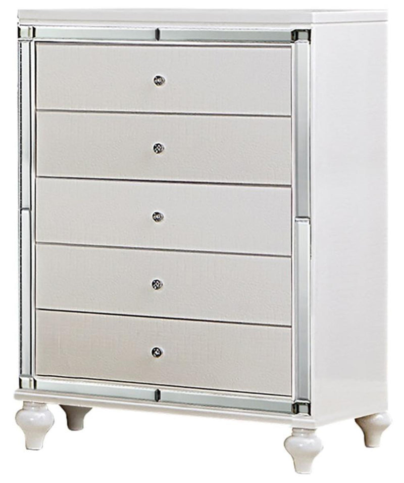 Alonza 5 Drawer Chest in White 1845-9