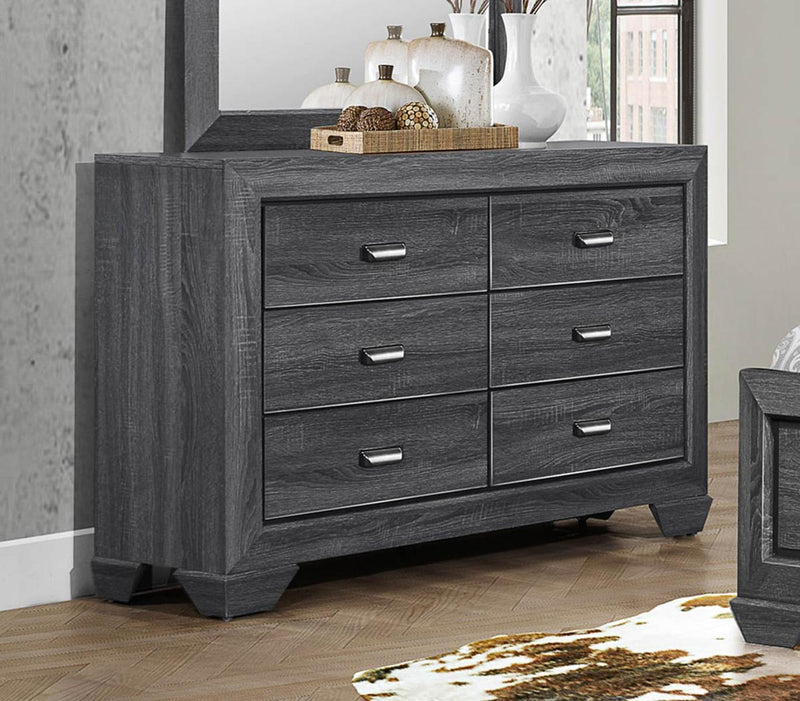 Beechnut 6 Drawer Dresser in Gray 1904GY-5