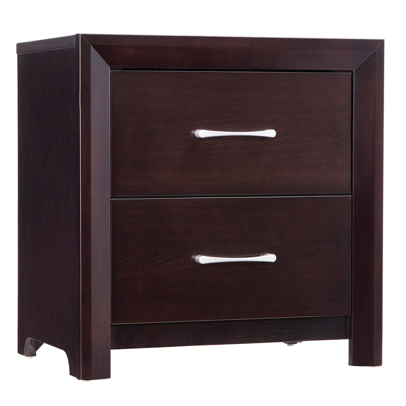 Edina 2 Drawer Nightstand in Espresso-Hinted Cherry 2145-4