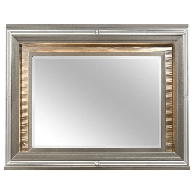 Tamsin Mirror in Silver Grey Metallic 1616-6