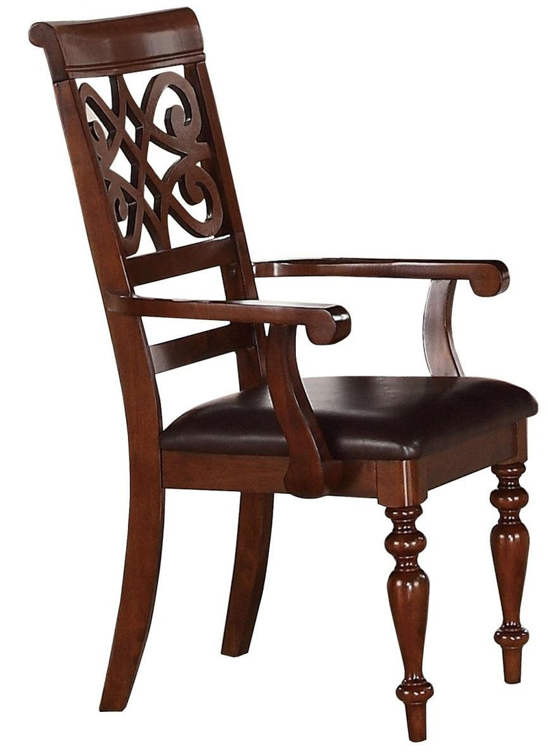 Creswell Arm Chair in Dark Cherry (Set of 2)