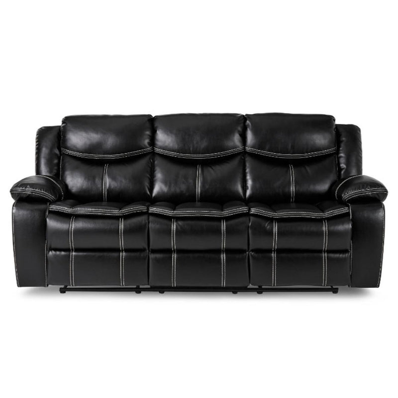 Bastrop Double Reclining Sofa in Black 8230BLK-3