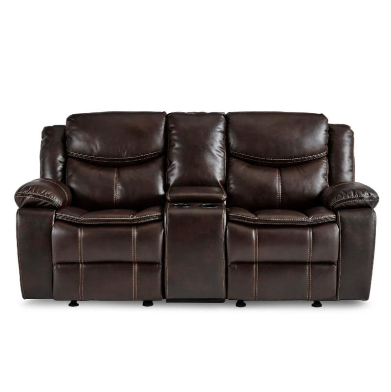 Bastrop Double Glider Reclining Loveseat in Brown 8230BRW-2