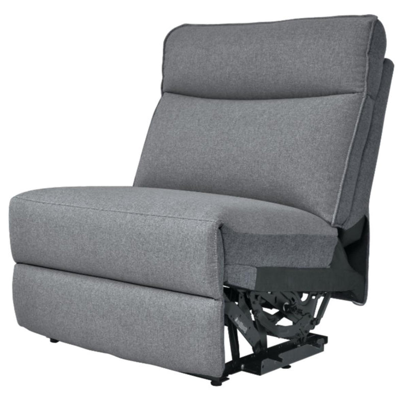 Maroni Power Armless Reclining Chair in Dark Gray/Light Gray 8259-ARPW
