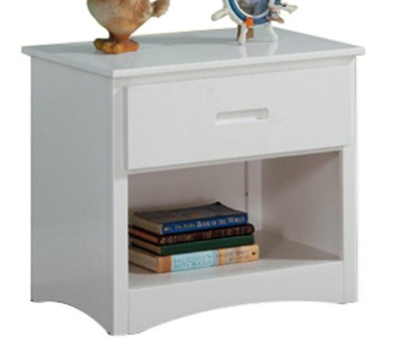 Galen 1 Drawer Night Stand in White B2053W-4