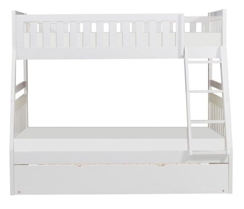 Galen Twin/Full Bunk Bed w/ Twin Trundle in White B2053TFW-1*R