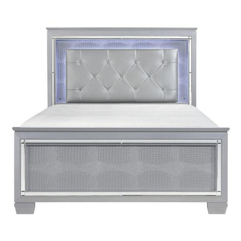 Allura Full Panel Bed in Silver 1916F-1*
