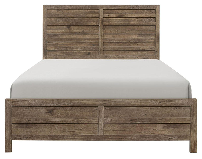 Mandan Full Panel Bed in Weathered Pine 1910F-1*