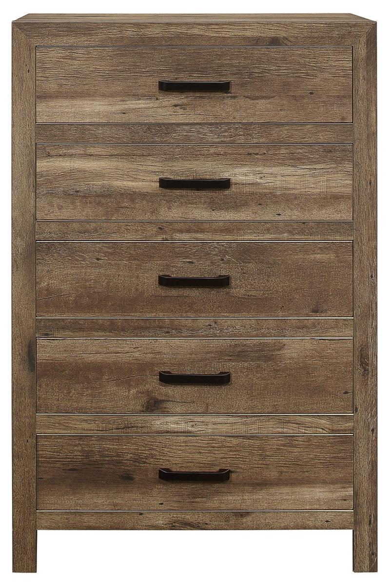 Mandan 5 Drawer Chest in Weathered Pine 1910-9