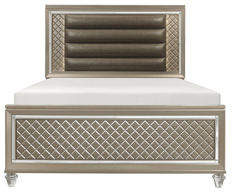 Youth Loudon Full Platform Bed in Champagne Metallic B1515F-1*