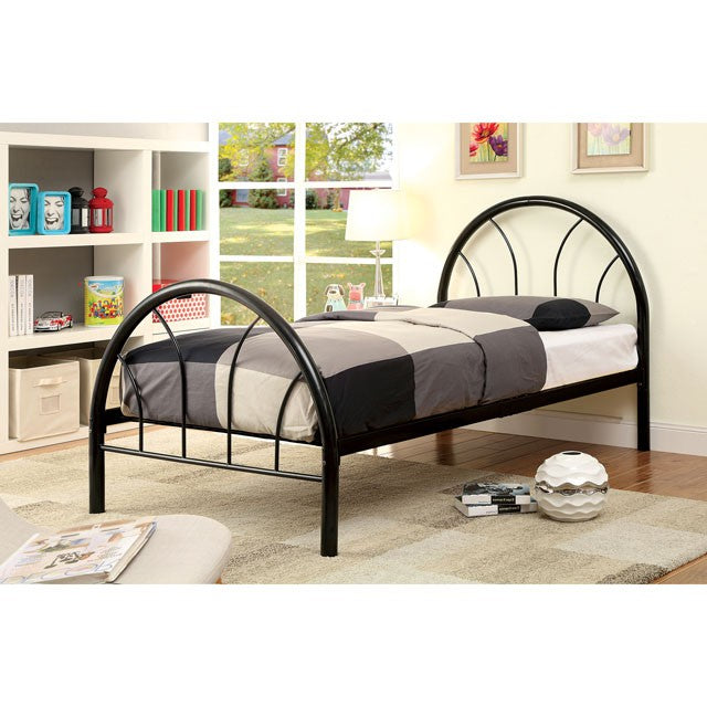 Rainbow Full Bed Black, White, Silver, Black, & Green