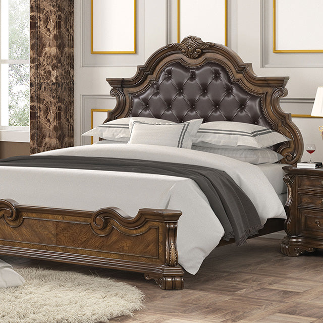 Leovanni 4 Pc Queen Bedroom Set Brown