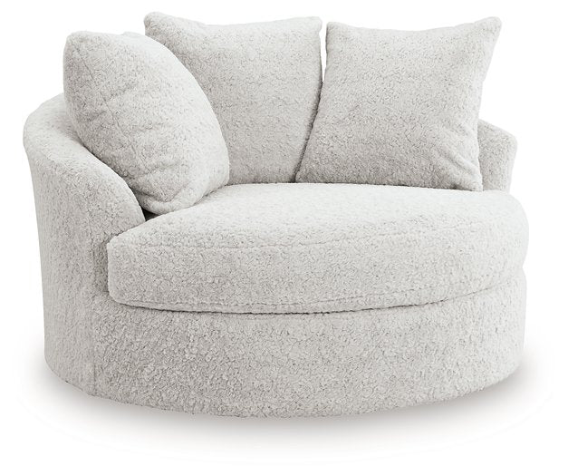 Cuddle Plush Oversized Swivel Accent Chair