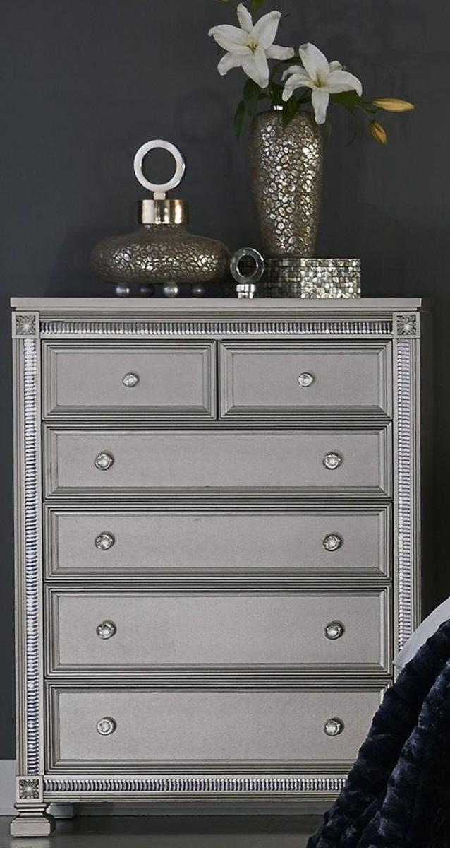 Bevelle 5 Drawer Chest in Silver 1958-9