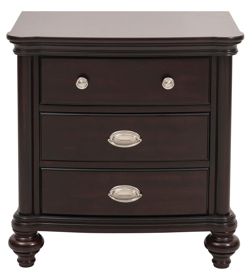 Marston 3 Drawer Nightstand in Dark Cherry 2615DC-4