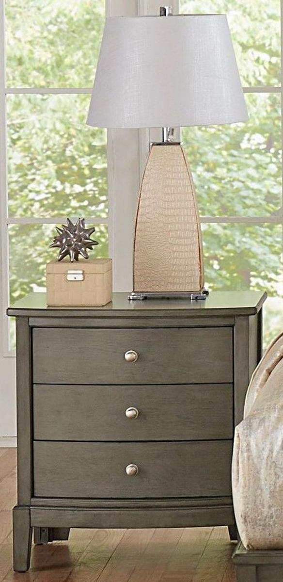 Cotterill 3 Drawer Nightstand in Gray 1730GY-4