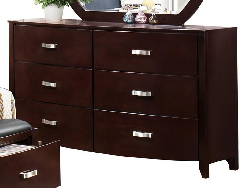 Lyric 6 Drawer Dresser in Dark Espresso 1737NC-5