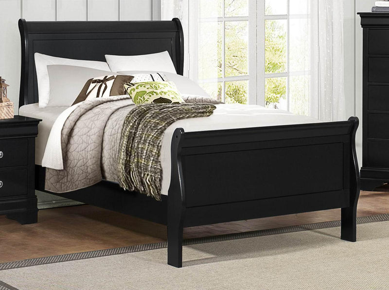 Mayville Full Sleigh Bed in Black 2147FBK-1