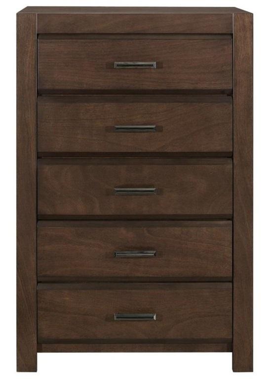 Erwan 5 Drawer Chest in Dark Walnut 1961-9