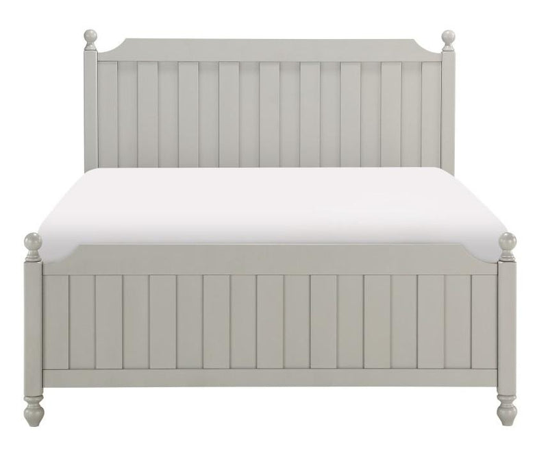 Wellsummer Queen Panel Bed in Gray 1803GY-1*