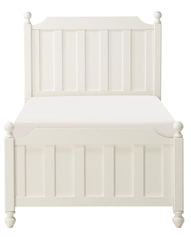 Wellsummer Twin Panel Bed in White 1803WT-1*