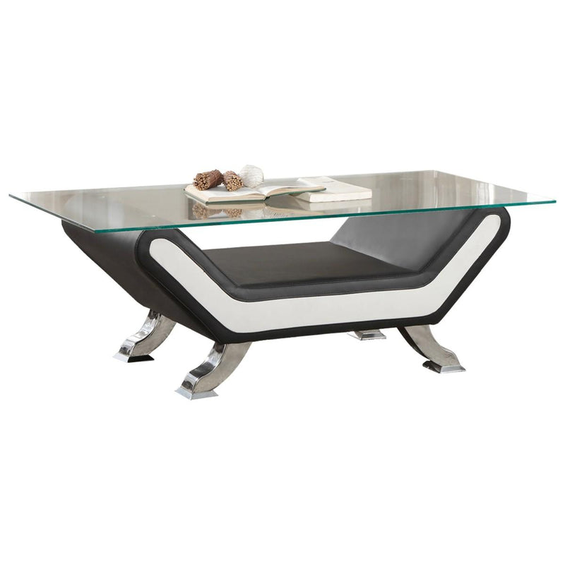 Veloce Cocktail Table in Black/Ivory 8219-30