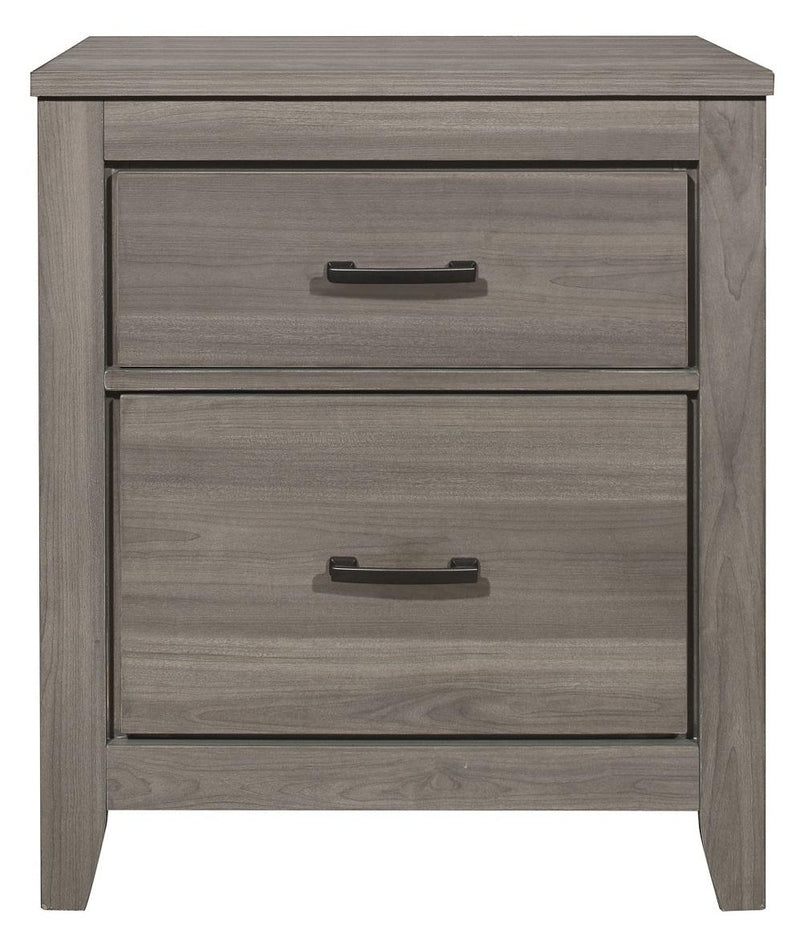 Waldorf 2 Drawer Nightstand in Dark Gray 1902-4