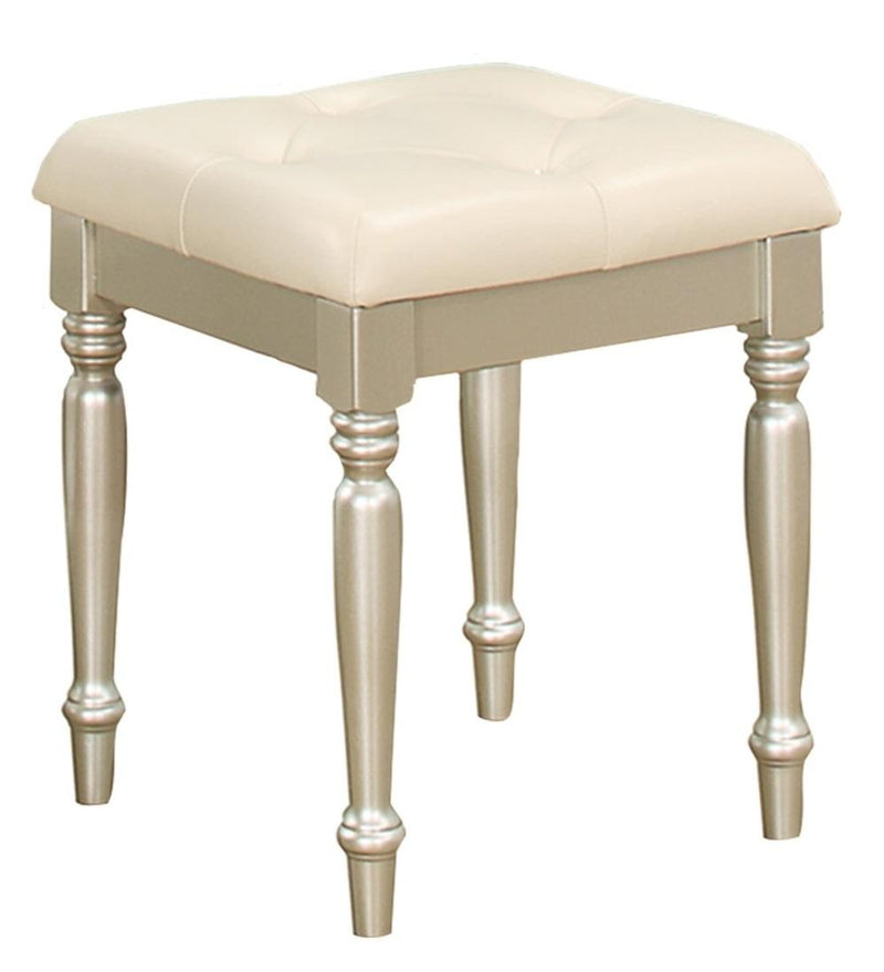 Celandine Vanity Stool in Pearl/Silver 1928-14