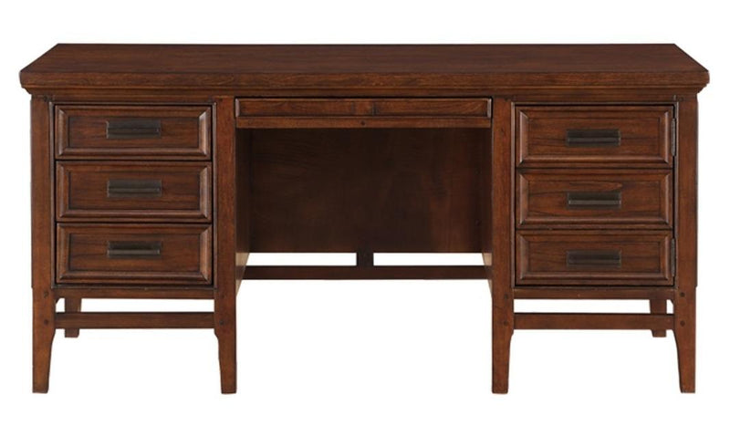 Frazier Executive Desk in Brown Cherry 1649-17