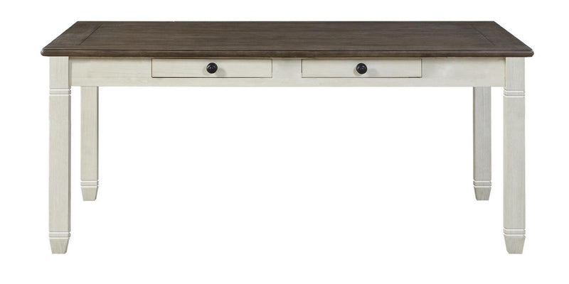 Granby Dining Table in White & Brown 5627NW-72