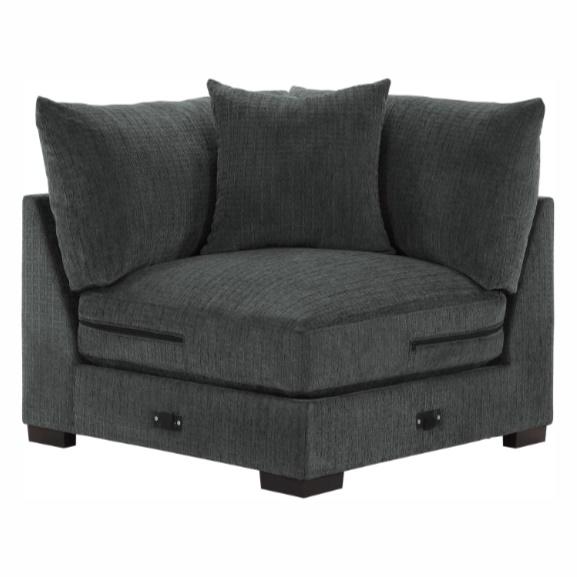 Worchester Corner Seat in Gray 9857DG-CR