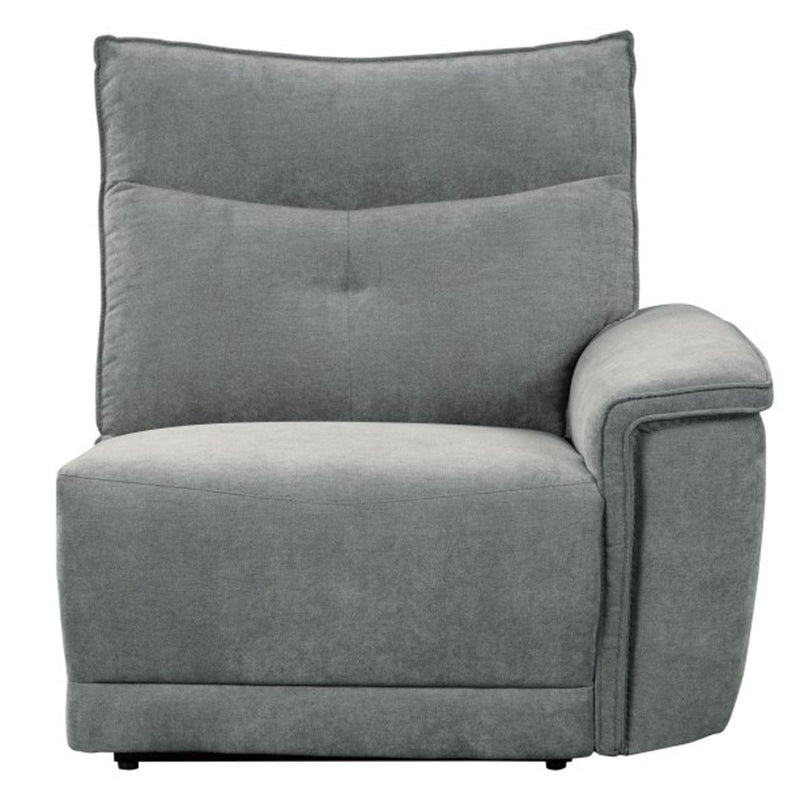 Tesoro Right Side Reclining Chair in Dark Gray 9509DG-RR