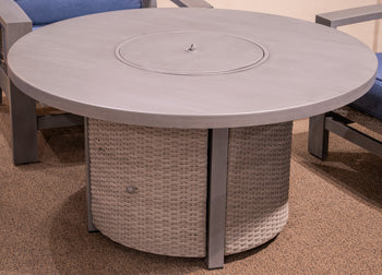 Half Moon Beach Outdoor Fire Pit Table