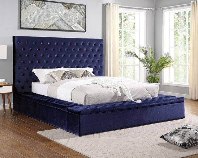 Davida Queen Bed Blue